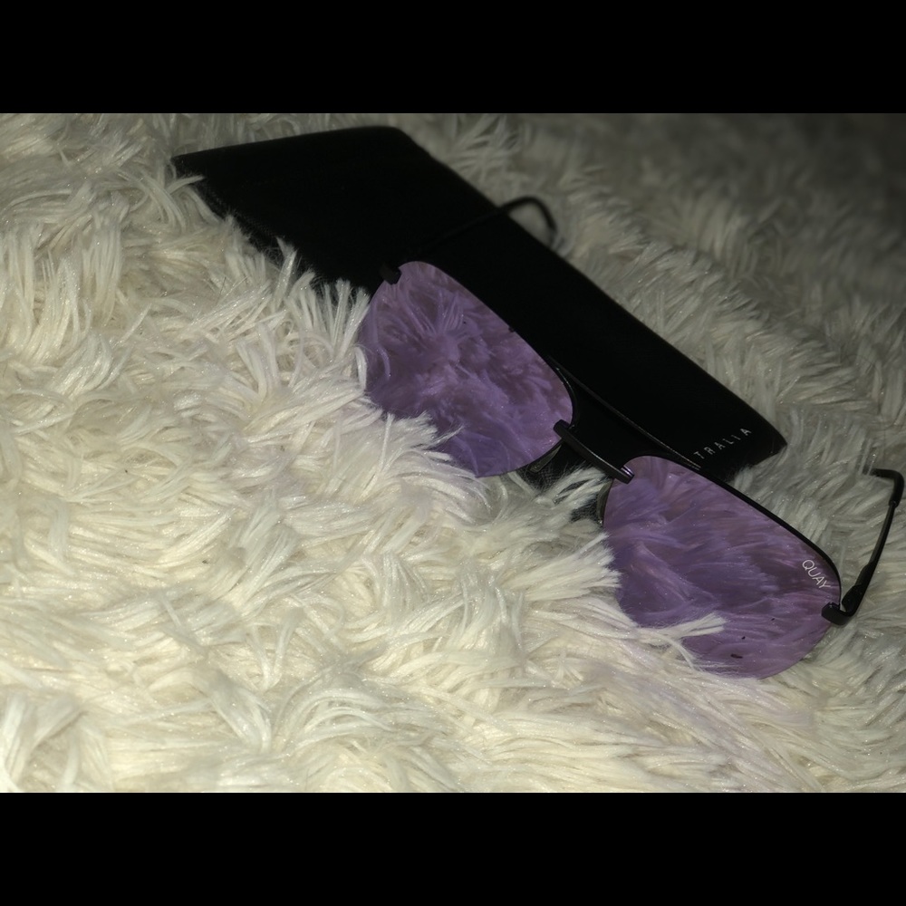 QUAY “playa” aviator sunglasses, light purple